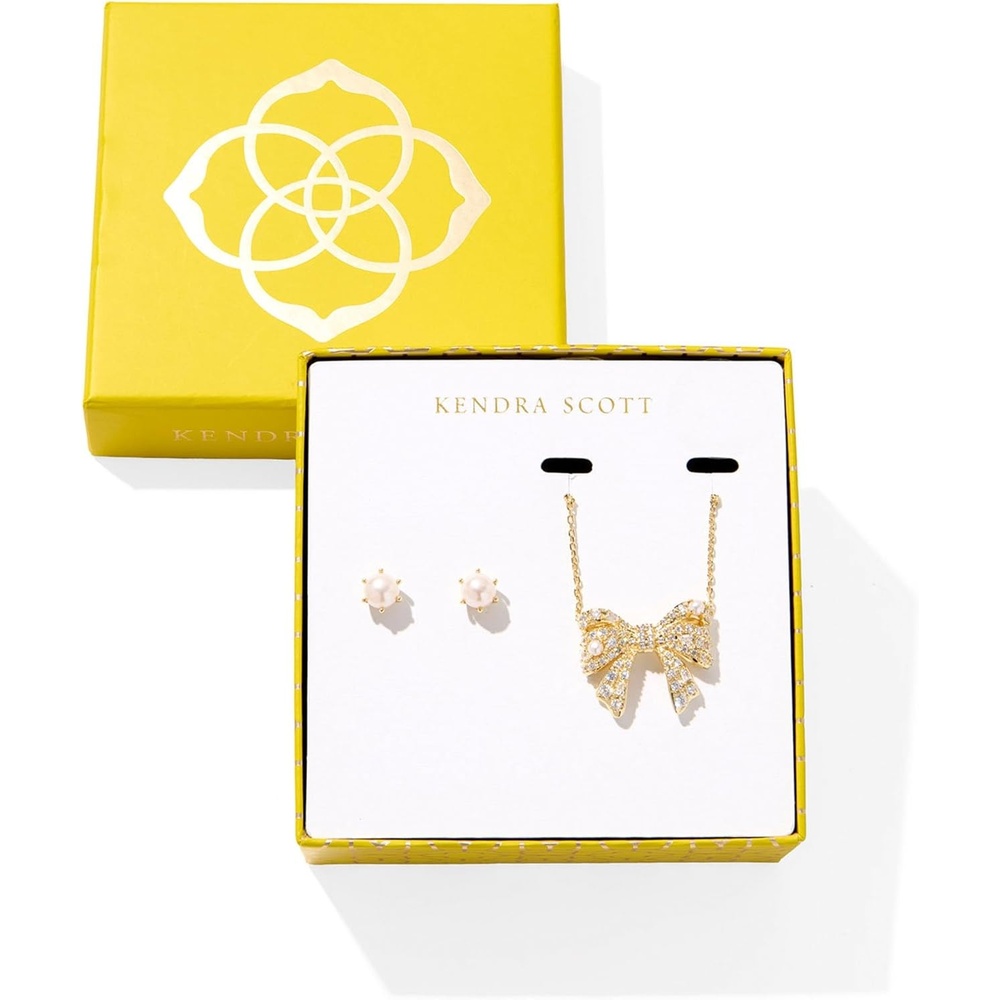 image:imageKendra Scott Krista Bow And Ashton Gift Set Fashion Jewelry for WomenGOLD WHITE PEARL