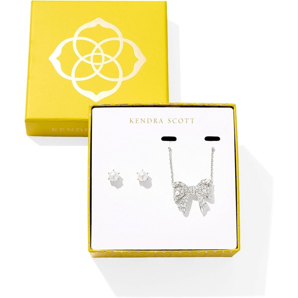 image:imageKendra Scott Krista Bow And Ashton Gift Set Fashion Jewelry for WomenRHODIUM WHITE PEARL