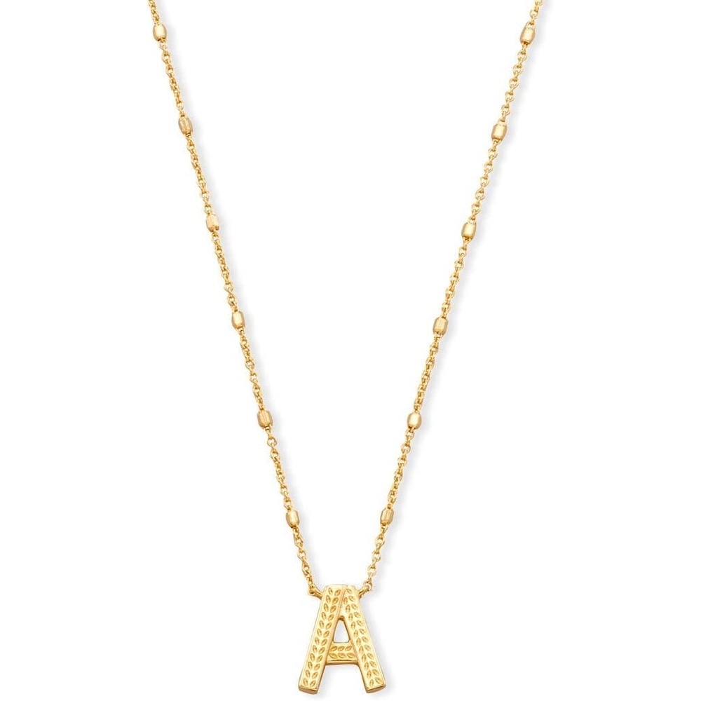 image:imageKendra Scott Letters AZ Pendant Necklace for Women Fashion Jewelry 14k GoldPlated BrassLetter A
