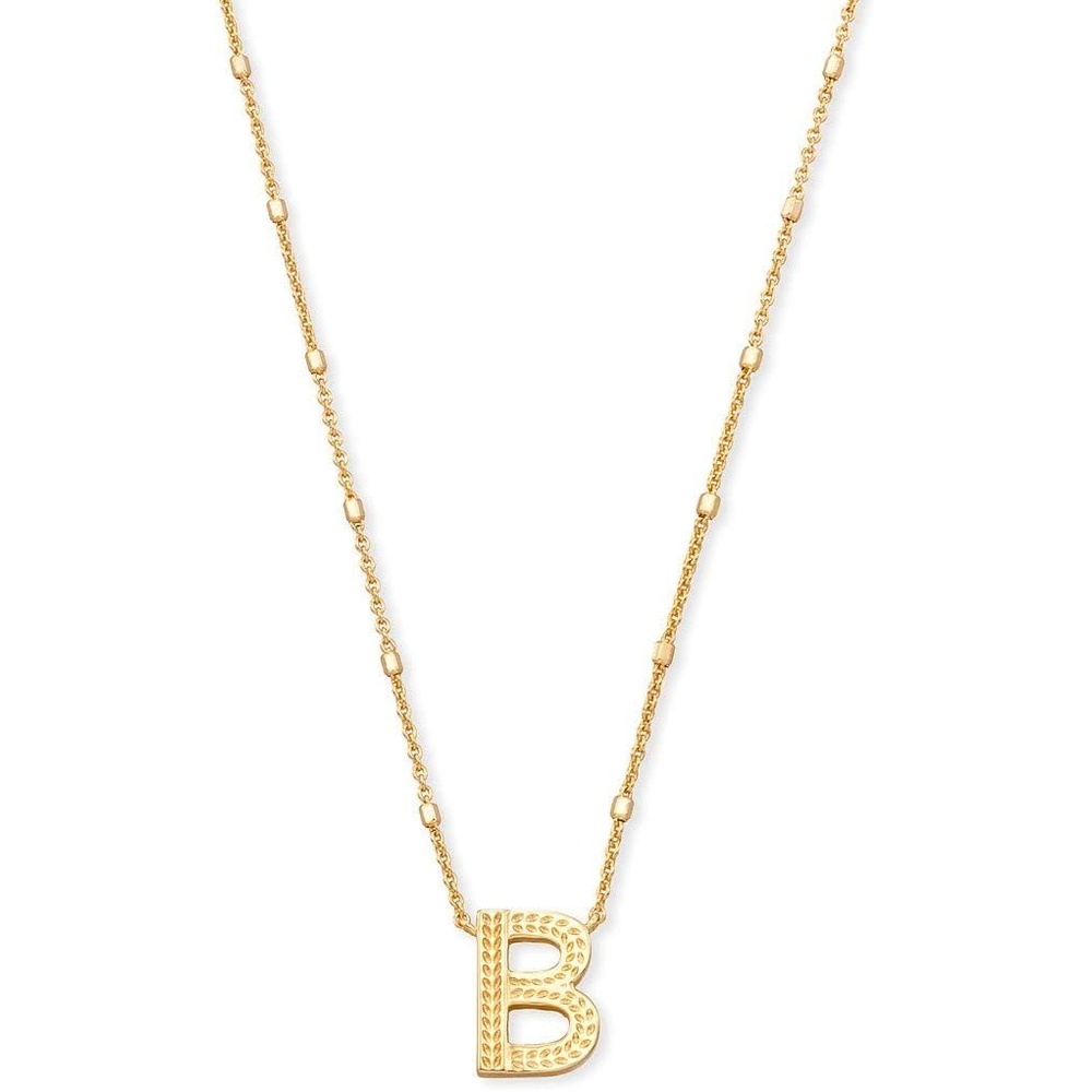 image:imageKendra Scott Letters AZ Pendant Necklace for Women Fashion Jewelry 14k GoldPlated BrassLetter B
