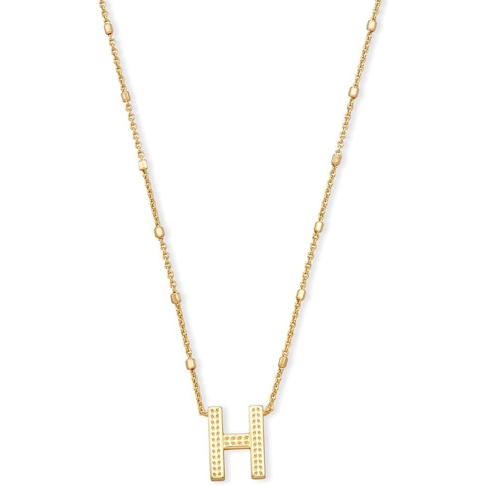 image:imageKendra Scott Letters AZ Pendant Necklace for Women Fashion Jewelry 14k GoldPlated BrassLetter H