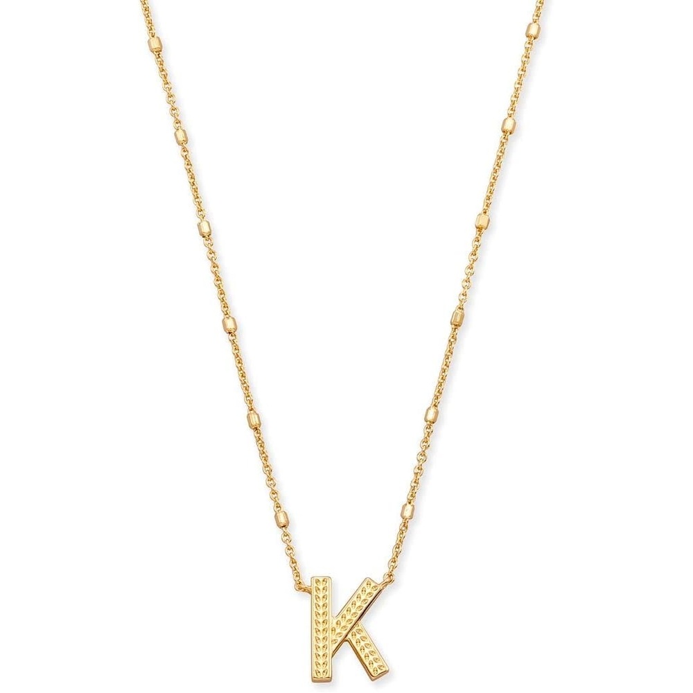 image:imageKendra Scott Letters AZ Pendant Necklace for Women Fashion Jewelry 14k GoldPlated BrassLetter K