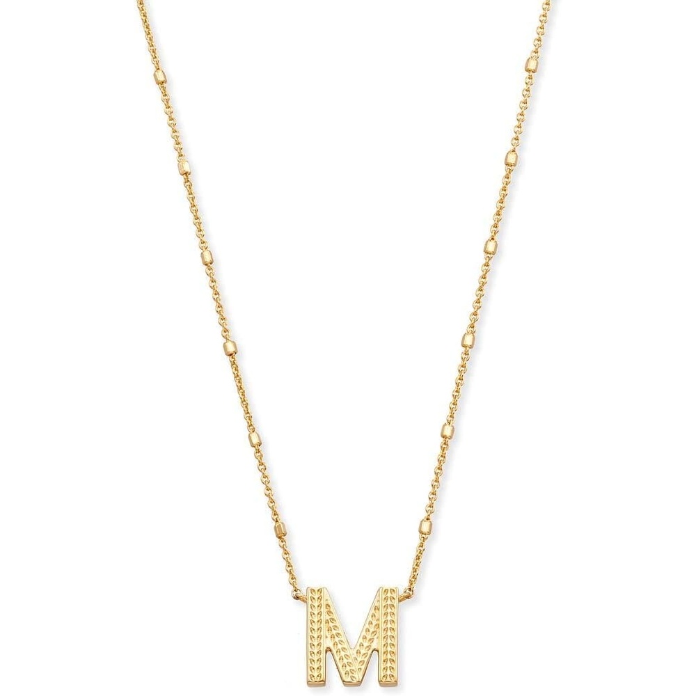 image:imageKendra Scott Letters AZ Pendant Necklace for Women Fashion Jewelry 14k GoldPlated BrassLetter M