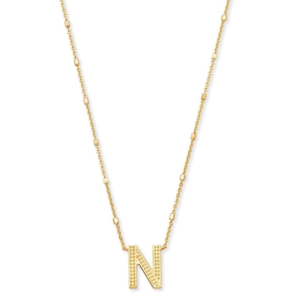 image:imageKendra Scott Letters AZ Pendant Necklace for Women Fashion Jewelry 14k GoldPlated BrassLetter N