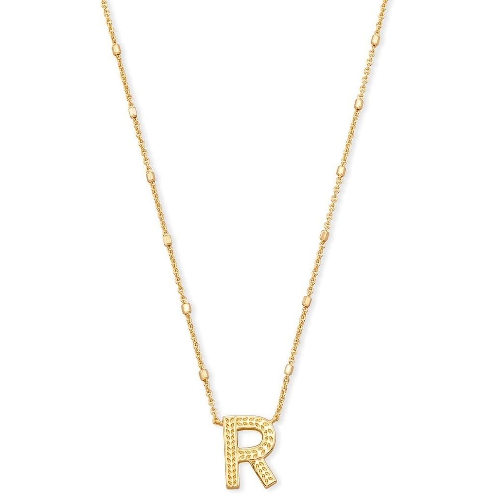 image:imageKendra Scott Letters AZ Pendant Necklace for Women Fashion Jewelry 14k GoldPlated BrassLetter R