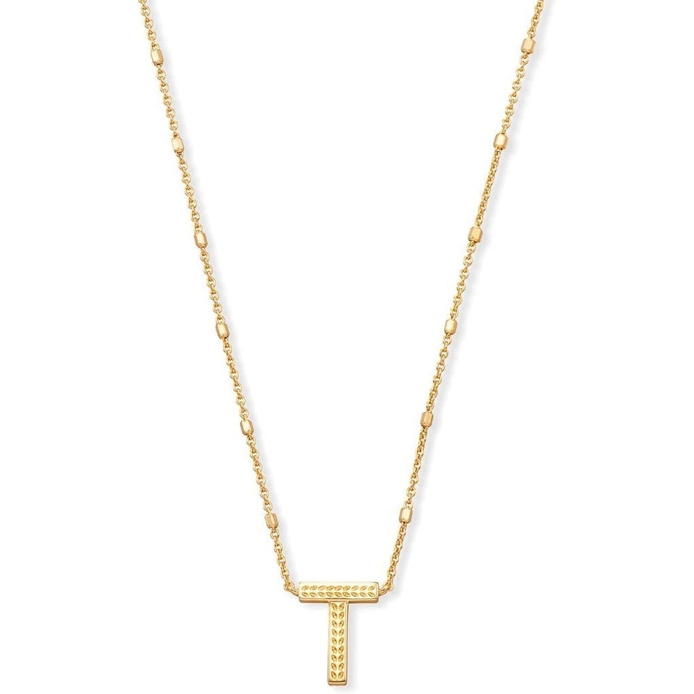image:imageKendra Scott Letters AZ Pendant Necklace for Women Fashion Jewelry 14k GoldPlated BrassLetter T