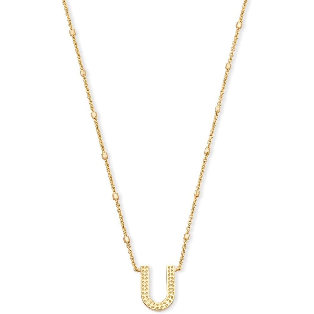 image:imageKendra Scott Letters AZ Pendant Necklace for Women Fashion Jewelry 14k GoldPlated BrassLetter U