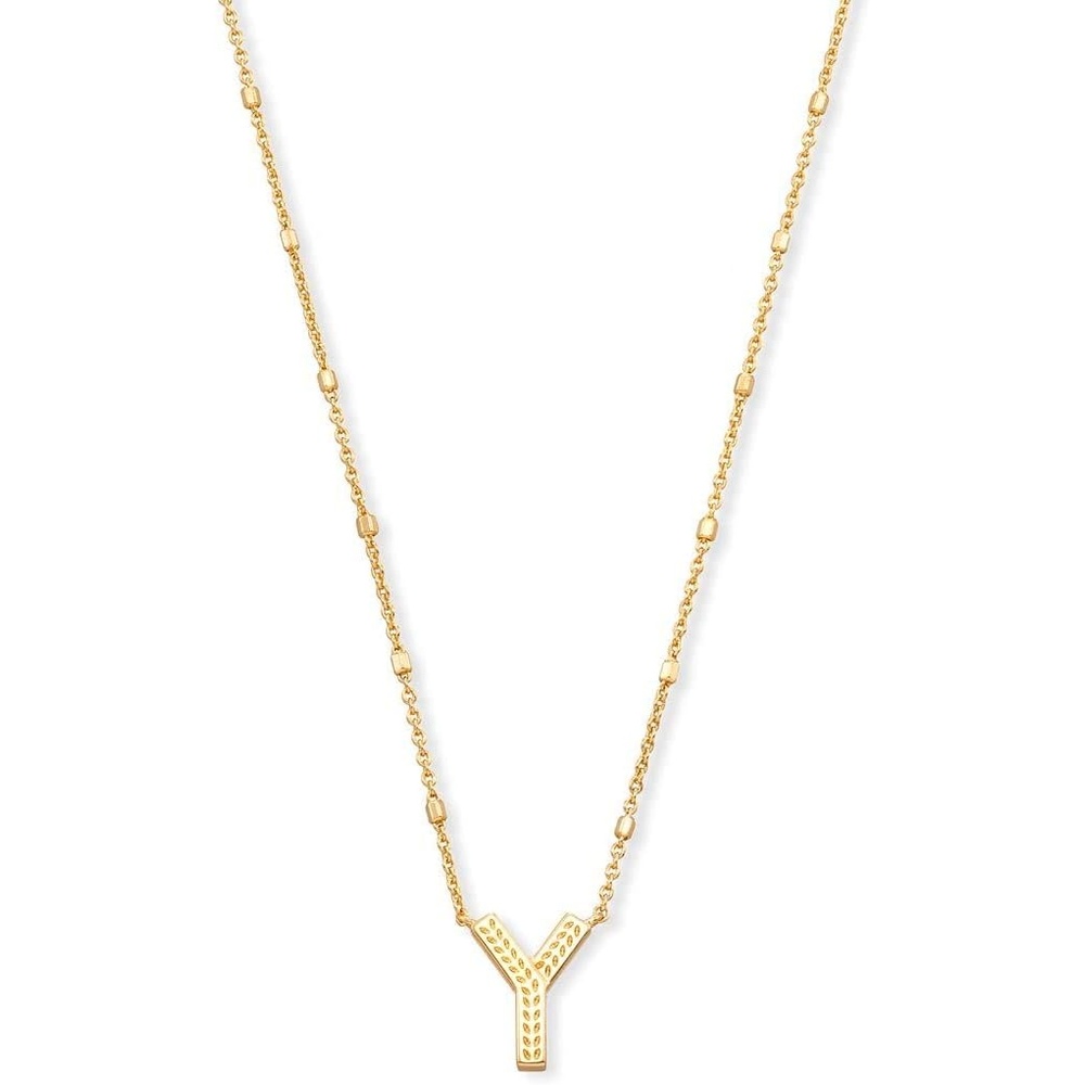image:imageKendra Scott Letters AZ Pendant Necklace for Women Fashion Jewelry 14k GoldPlated BrassLetter Y