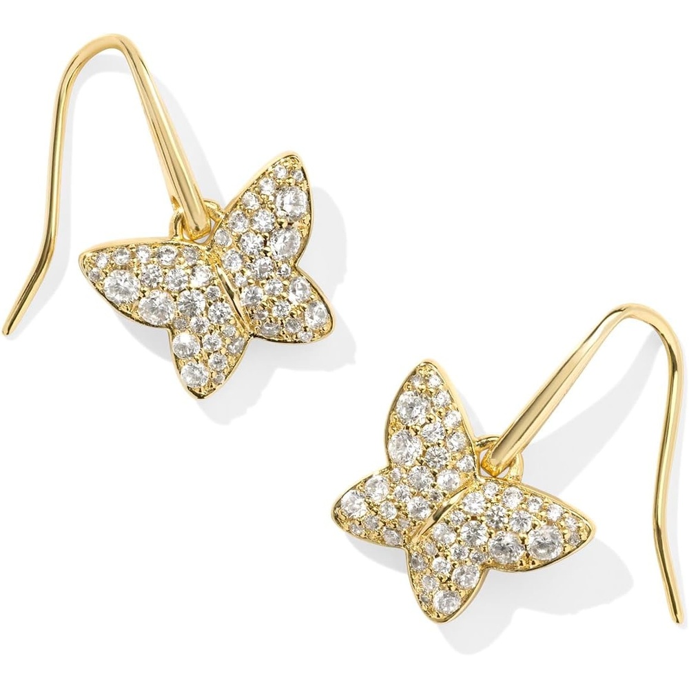 image:imageKendra Scott Lillia Crystal Drop Earrings Fashion Jewelry for WomenGOLD WHITE CRYSTAL