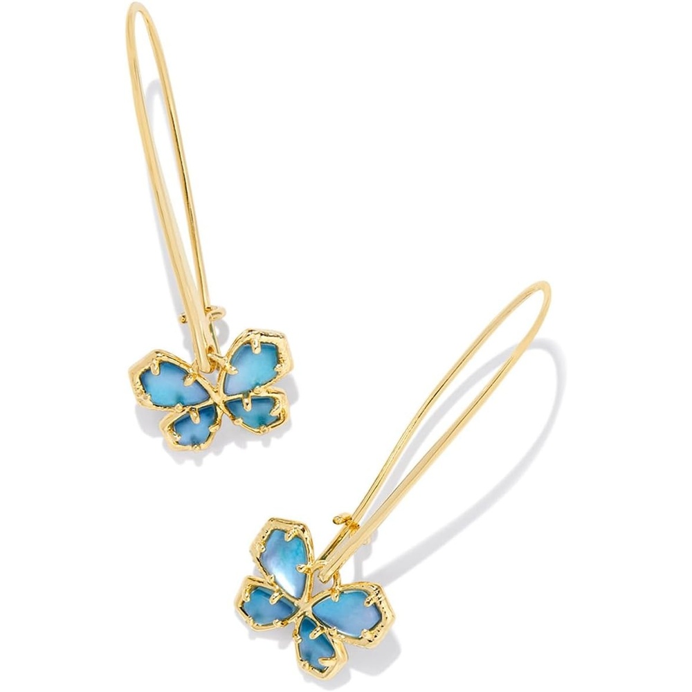 image:imageKendra Scott Mae Butterfly Wire Drop Earrings Fashion Jewelry for WomenGOLD INDIGO WATERCOLOR ILLUSION
