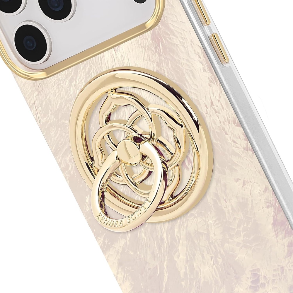 image:imageKendra Scott Magnetic Phone Ring Grip with Stand Removable and Collapsible Mother of Pearl MedallionGold Medallion