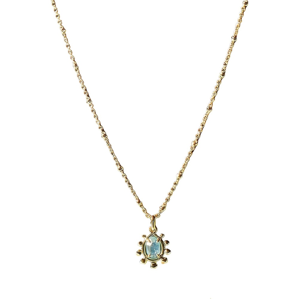 image:imageKendra Scott Melinda Short Pendant Necklace 14k Gold Plated Brass Aqua Illusion Fashion Jewelry for Women