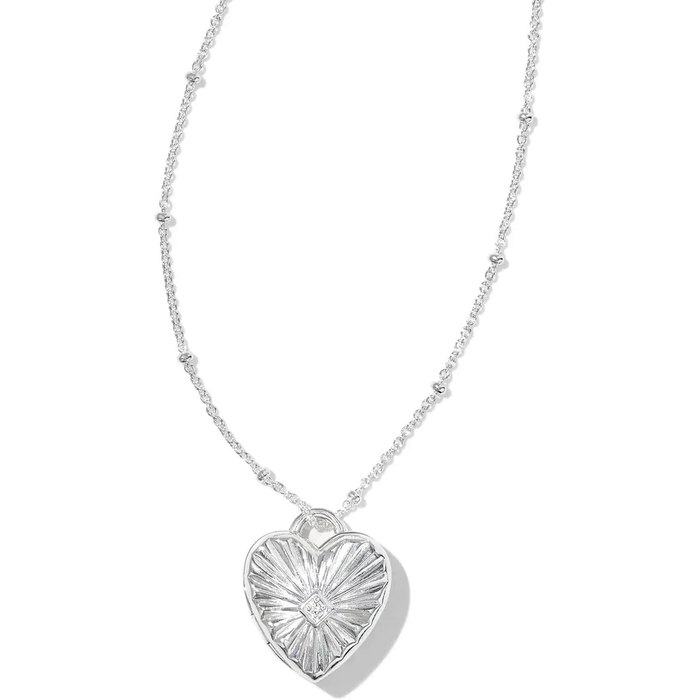 image:imageKendra Scott Meredith Charm Necklace Sterling Silver DemiFine Jewelry for Women White Topaz