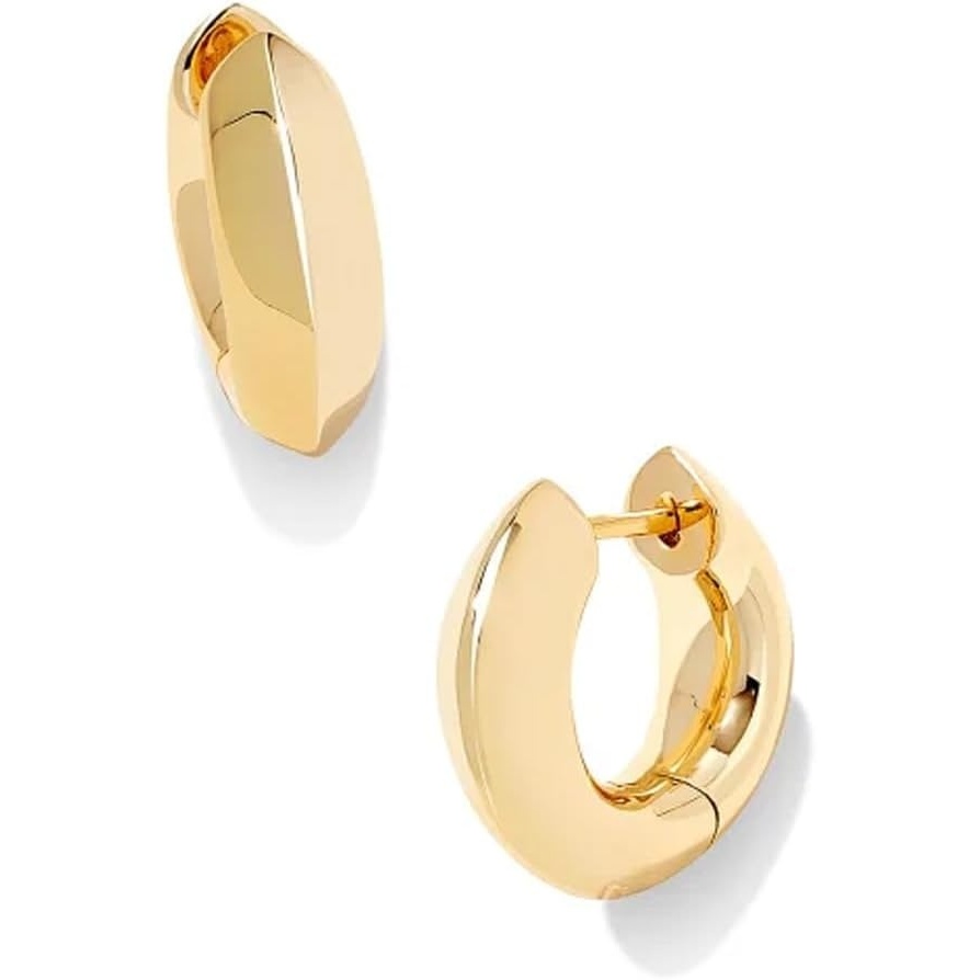 image:imageKendra Scott Mikki Metal Huggie Earring Fashion Jewelry for WomenGOLD POLISHED METAL