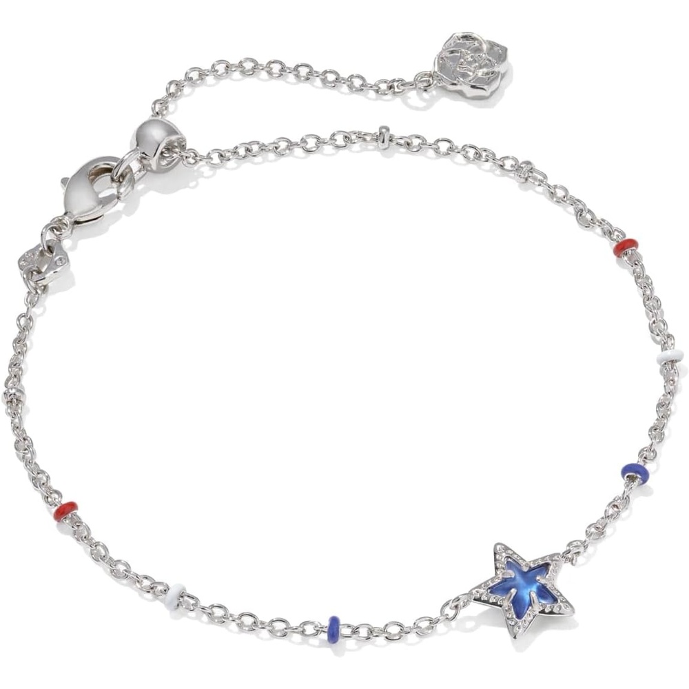 image:imageKendra Scott Mini Cassidy Delicate Bracelet Fashion Jewelry for WomenRhodium  Cobalt Blue Illusion