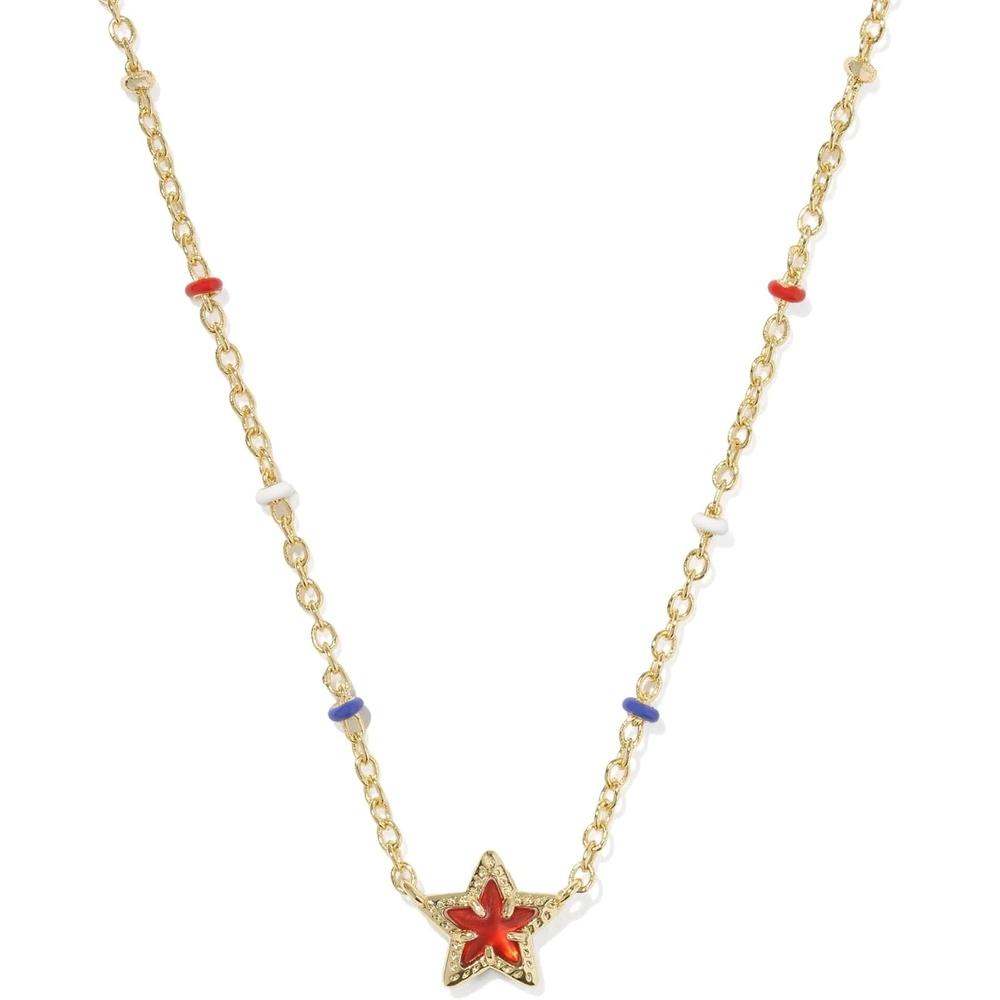 image:imageKendra Scott Mini Cassidy Pendant Necklace Fashion Jewelry for WomenGold Red Illusion
