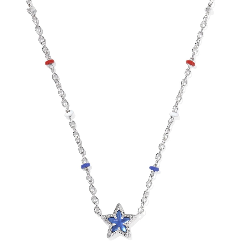 image:imageKendra Scott Mini Cassidy Pendant Necklace Fashion Jewelry for WomenRhodium  Cobalt Blue Illusion