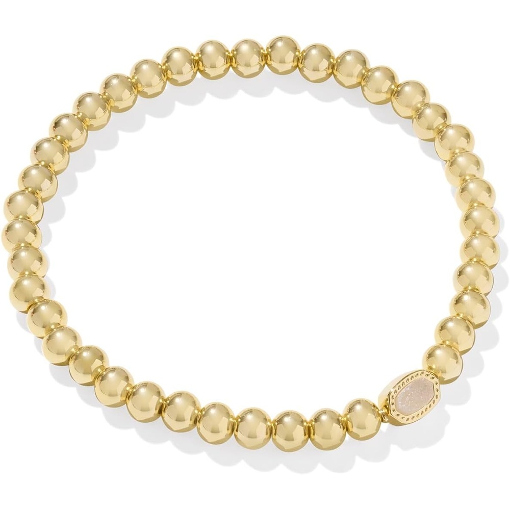 image:imageKendra Scott Mini Elaina Stretch BraceletGOLDIRIDESCENT DRUSY