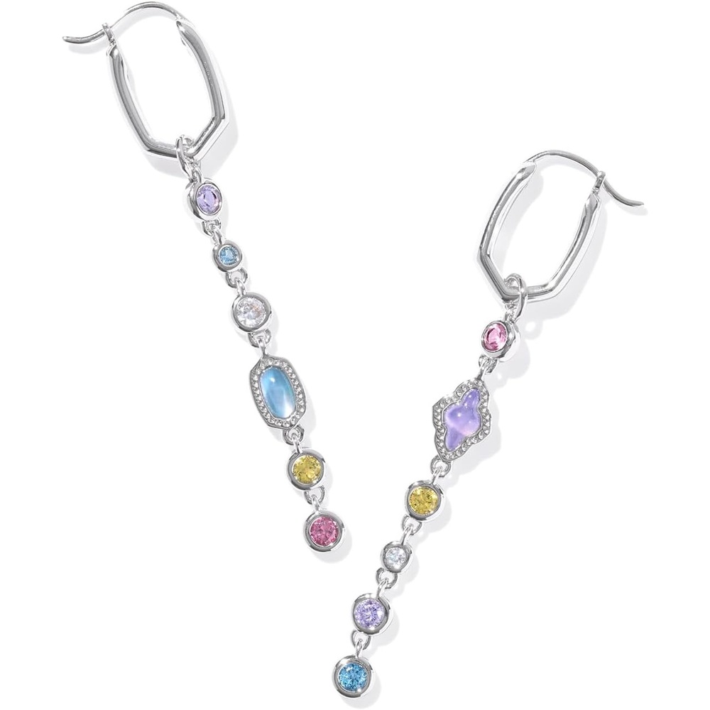 image:imageKendra Scott Mini Elisa Abbie Huggie Earrings Fashion Jewelry for WomenRHODIUM MULTI MIX