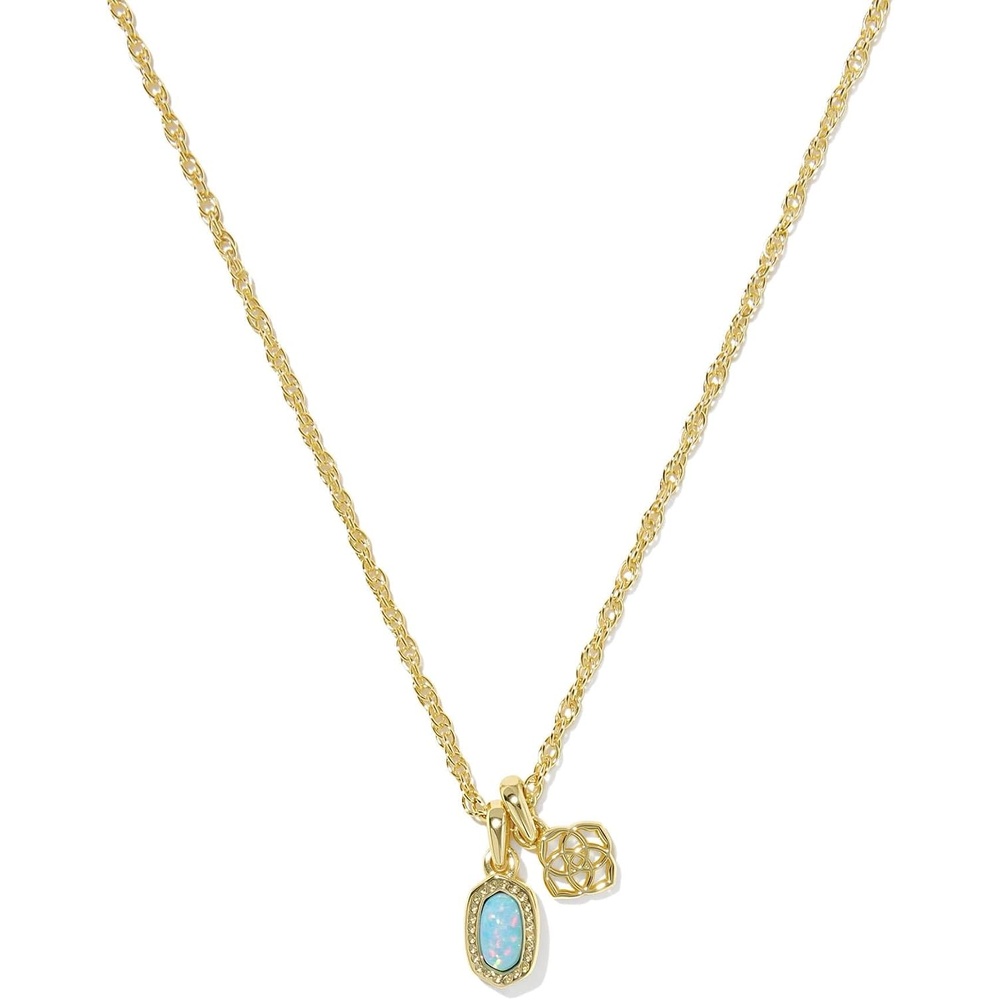 image:imageKendra Scott Mini Elisa Dira Necklace Fashion Jewelry for WomenGold Blue Lab Grown Opal