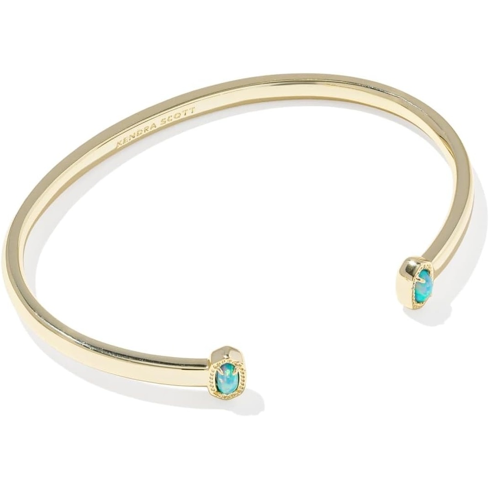 image:imageKendra Scott Mini Elton Cuff Bracelet Fashion Jewelry for WomenGold Blue Lab Grown Opal