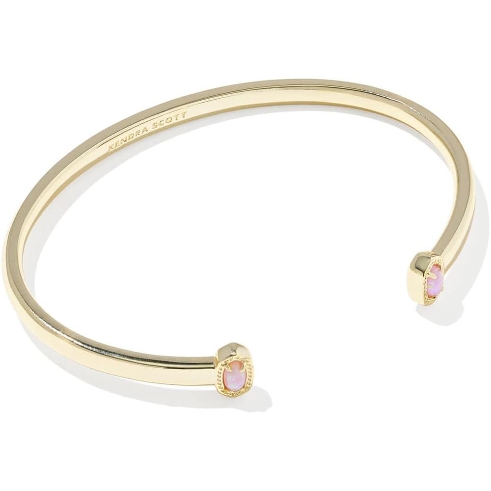 image:imageKendra Scott Mini Elton Cuff Bracelet Fashion Jewelry for WomenGold Light Pink Lab Opal