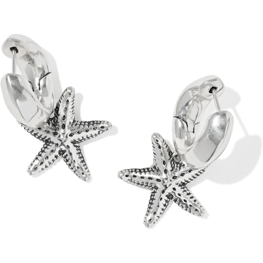 image:imageKendra Scott Parker Starfish Huggie Fashion Jewelry for WomenVintage Silver Metal
