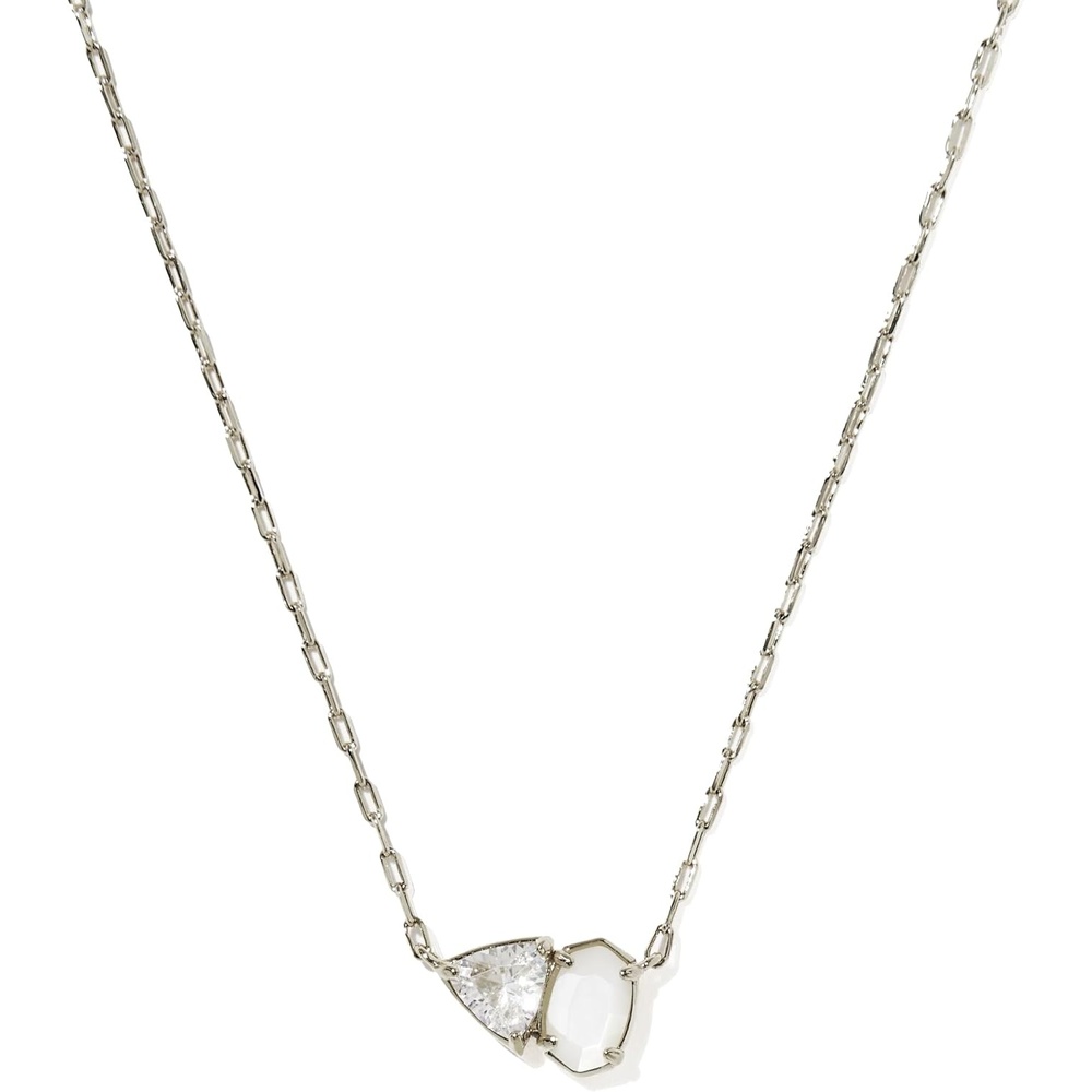 image:imageKendra Scott Tatum Short Pendant Necklace Fashion Jewelry for WomenRHODIUM NEUTRAL MIX
