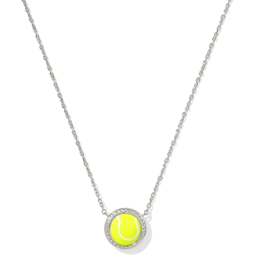 image:imageKendra Scott Tennis Short Pendant Necklace Fashion Jewelry for WomenRHODIUM CHARTREUSE MAGNESITE