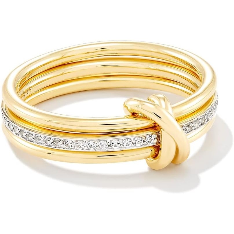 image:imageKendra Scott Tia Band Ring Fine Jewelry for Women18K GOLD VERMEIL WHITE SAPPHIRE