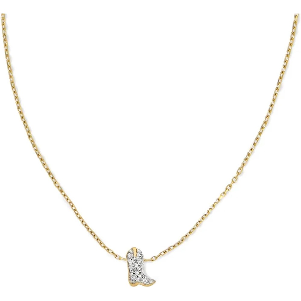 image:imageKendra Scott Tiny Cowboy Boot 18k Gold Pendant Necklace18K YELLOW GOLD