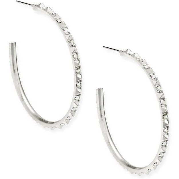 image:imageKendra Scott Veronica Hoop EarringsRHODIUM  IRIDESCENT CRYSTAL