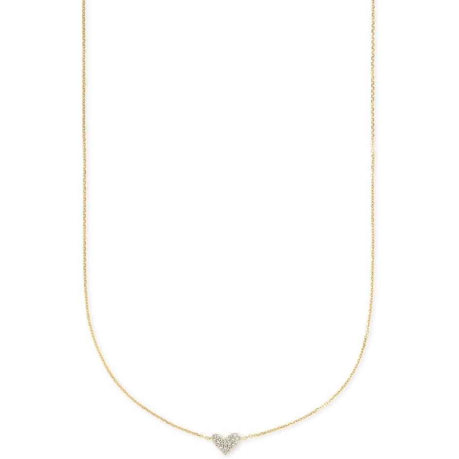 image:imageKendra Scott White Diamond Heart Pendant Necklace in 14k Gold Fine Jewelry for Women14K YELLOW GOLD CRYSTAL CLEAR DIAMOND