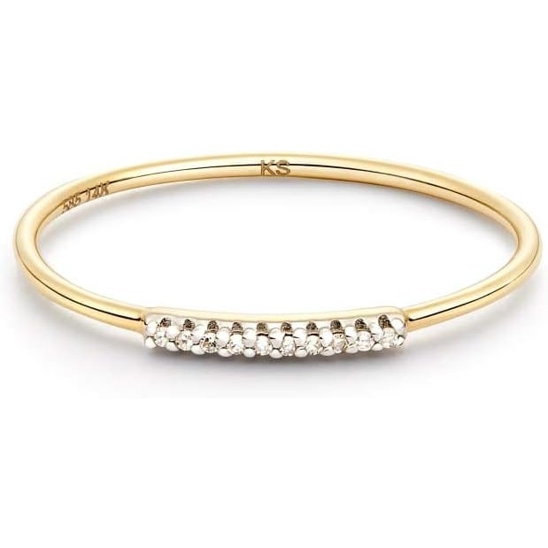 image:imageKendra Scott White Diamond Mila Ring in 14k Gold Fine Jewelry For Women14K YELLOW GOLD CRYSTAL CLEAR DIAMOND