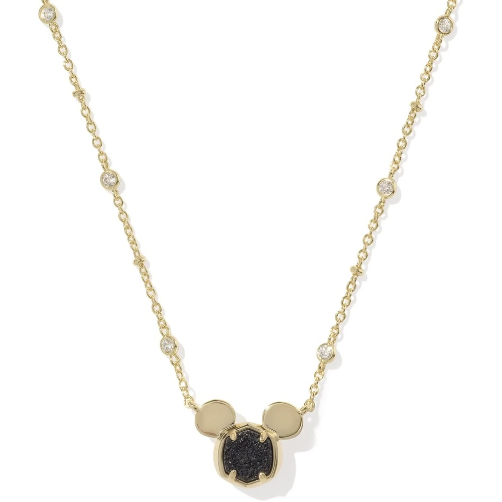 image:imageKendra Scott x Disney Mickey Mouse Short Pendant Necklace Fashion Jewelry for WomenGOLD BLACK DRUSY