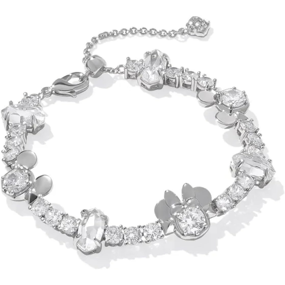 image:imageKendra Scott x Disney Mickey Mouse and Minnie Mouse Tennis Bracelet Fashion Jewelry for WomenRHODIUM WHITE CRYSTAL