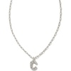 Letter C (RHODIUM-PLATED)