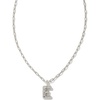 Letter E (RHODIUM-PLATED)