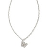 Letter W (RHODIUM-PLATED)