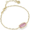 GOLD-LIGHT PINK CUBIC ZIRCONIA