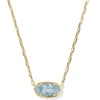 GOLD-LIGHT BLUE CUBIC ZIRCONIA