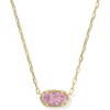 GOLD-LIGHT PINK CUBIC ZIRCONIA