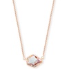 ROSE GOLD-PLATED - IRIDESCENT DICHROIC GLASS