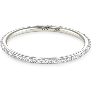 Kendra Scott Angelina 14k Gold Band Ring, Fine Jewelry for Women(14K WHITE GOLD)