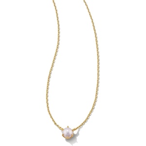 Kendra Scott Ashton Pendant Necklace in White Pearl, Fashion Jewelry for Women(GOLD – WHITE PEARL)