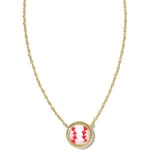 Kendra Scott Baseball Short Pendant Necklace, Fashion Jewelry for Women(GOLD)