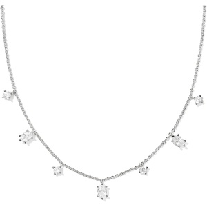 Kendra Scott Cailin Delicate Strand Necklace, Fashion Jewelry for Women(RHODIUM – WHITE CUBIC ZIRCONIA)
