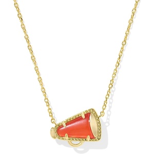 Kendra Scott Cheer Short Pendant Necklace, Fashion Jewelry for Women(Papaya Mother Of Pearl)