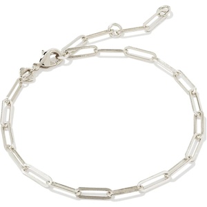 Kendra Scott Courtney Paperclip Bracelet, Fashion Jewelry for Women(RHODIUM)