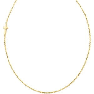 Kendra Scott Cross Inline Necklace, 18k Gold Vermeil, Demi-Fine Jewelry for Women